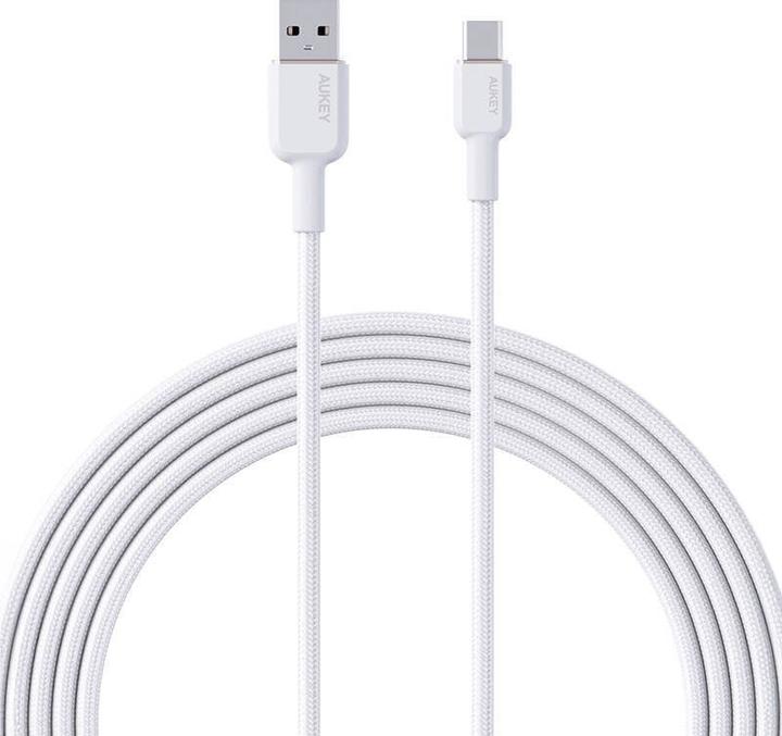 Produktbild Aukey CB-NAC1 USB-C Type-C Power Delivery PD 60W 3A 1m Nylon Schwarz (1 m, USB 3.2 Gen 1, 60 W)