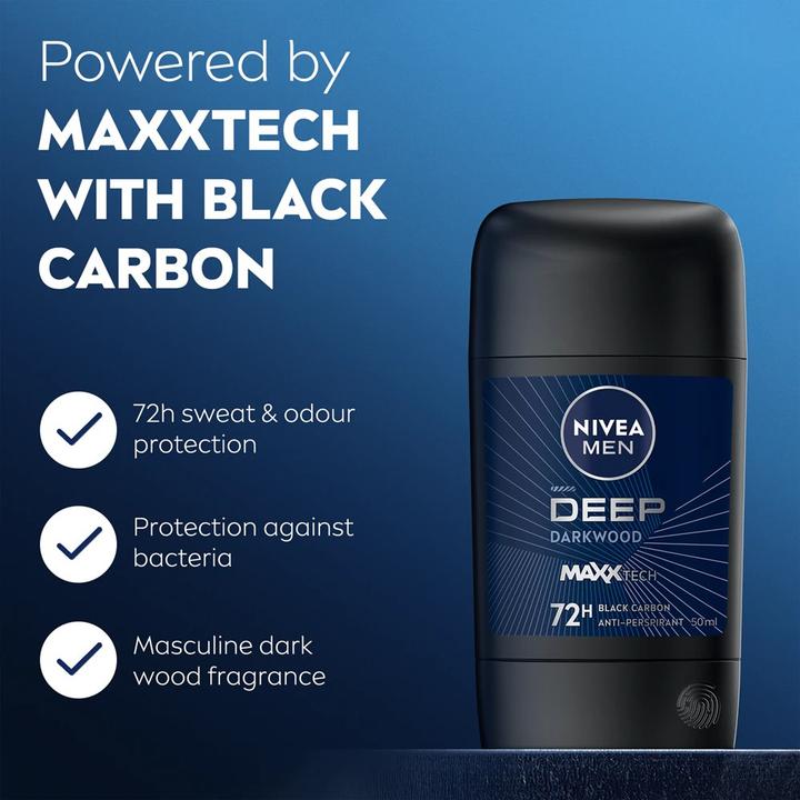 Produktbild NIVEA Deep Black Carbon Dark Wood (Stick)