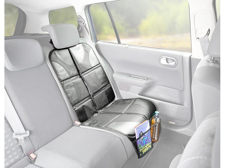 Produktbild Lescars Premium-Kindersitz-Unterlage mit 2 Netztaschen, Isofix-geeignet