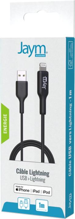 Actual product image Jaym USB to Lightning MFI 2.4A 1M charging and data synchronisation cable (1 m, USB 3.2 Gen 2)