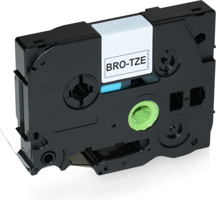 Immagine prodotto Brother Nastro compatibile per TZE231 P-Touch nero su laminato bianco 12mm x 8m (1.20 cm, Nero, Bianco)