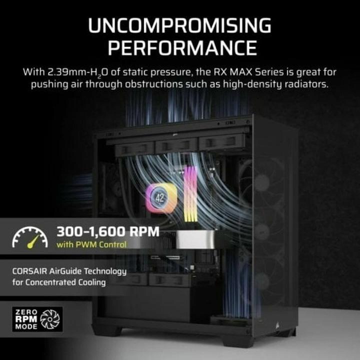 Produktbild Corsair RX MAX Series, iCUE LINK RX140 MAX, 140mm Fan, Single Fan (140 mm, 1x)