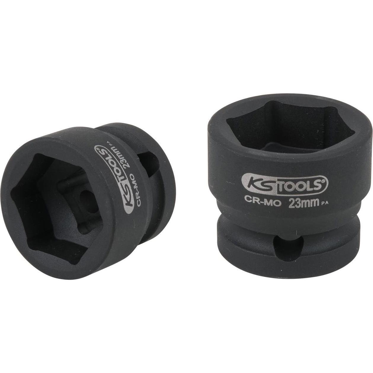 KS Tools, Steckschlüssel + Stecknuss, 1/2" Kraft-Stecknuss extrakurz (23 mm)
