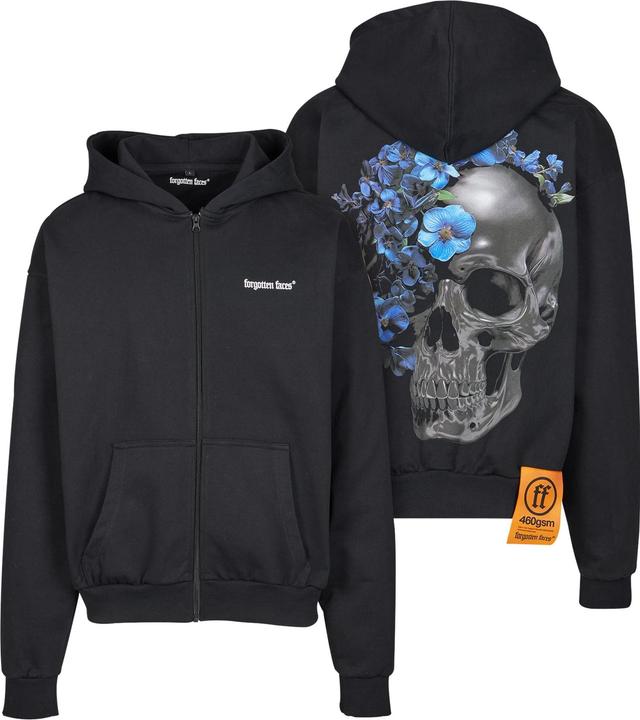 Produktbild Forgotten Faces Flowered Skull Heavy Oversize Zipper black XS (XS)