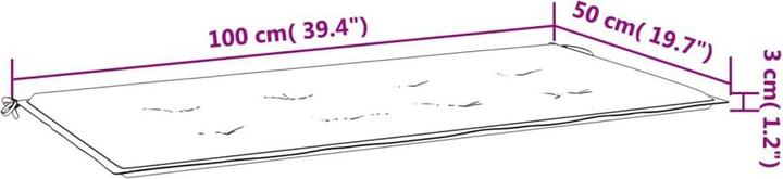 Actual product image VidaXL Veva (100 x 50 x 3 cm)