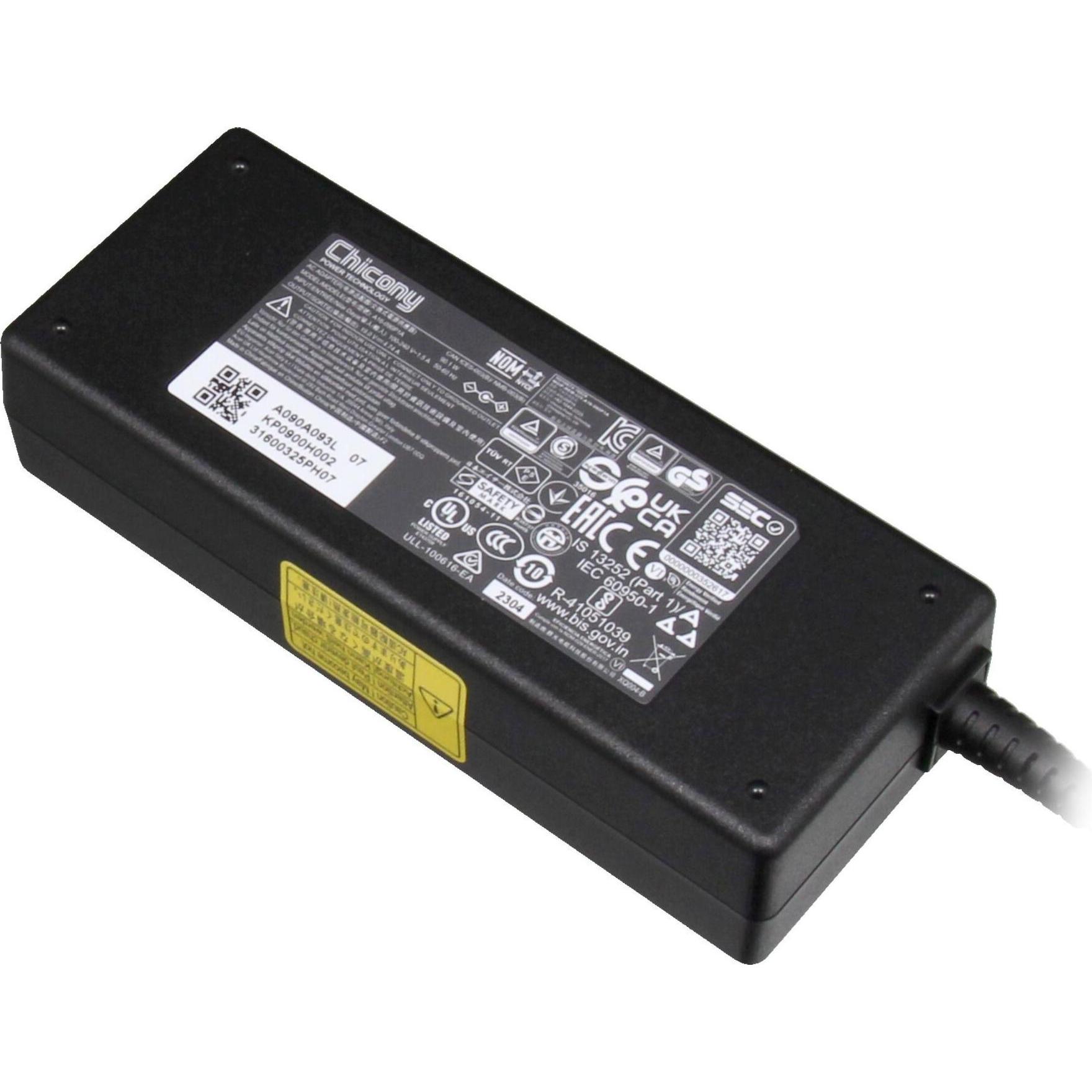 Acer KP.09001.002 (90 W), Notebook Netzteil, Schwarz