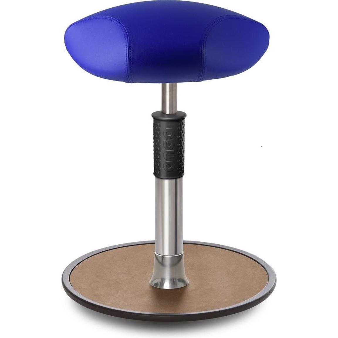 Ongo, Bürostuhl, Sitz- Stehhocker Free Regular Triangel skai Kunstleder Blau Chrom /Natur
