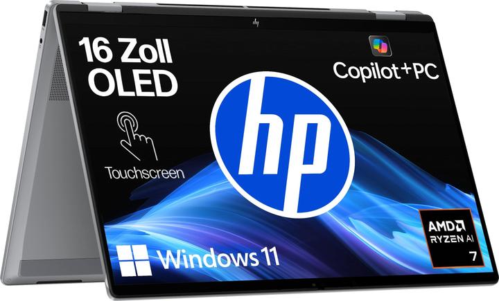 Produktbild HP OmniBook X Flip 16-ar0078ng (15.98", AMD Ryzen AI 7 350, 32 GB, 1000 GB, DE)