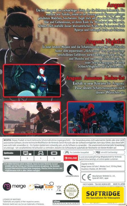 Produktbild Game Aragami - Shadow Edition, Switch (Switch, DE)