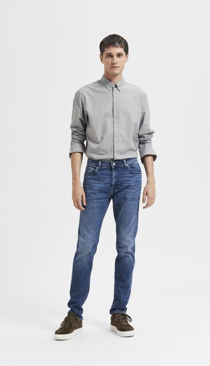 Actual product image Selected Medium Blue Slim Fit Jeans (34)
