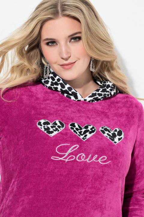 Image du produit Miamoda Sweat-shirt à capuche, molleton bouclé et détails léopard (60)