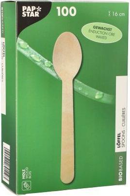 Actual product image Papstar Spoon "pure" waxed (100x)