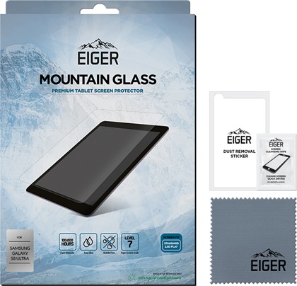 Actual product image Eiger Mountain Glass Clear Tablet (1 Piece, Galaxy Tab S8 Ultra, Galaxy Tab S10 Ultra, Galaxy Tab S9 Ultra)