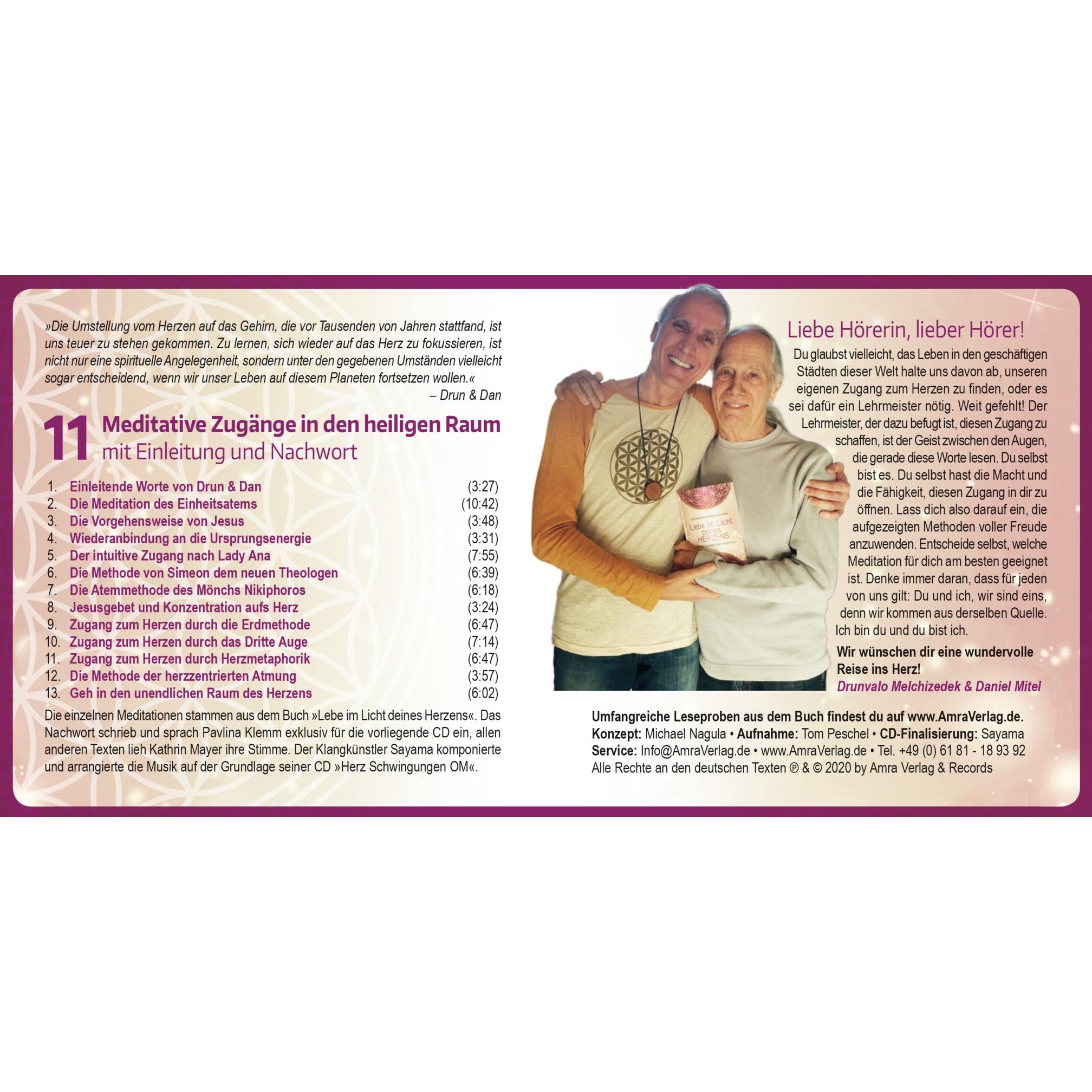 Thumbnail - Lebe im Licht deines Herzens, Hörbücher von Daniel Mitel, Drunvalo Melchizédek