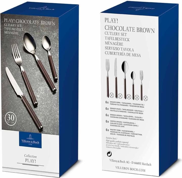 Actual product image Villeroy & Boch Cutlery set 30pcs Play! chocolate brown (30 pcs., Cutlery set)