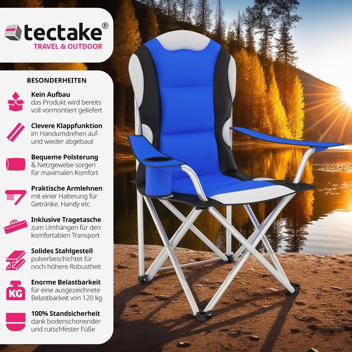 Actual product image tectake Camping chair