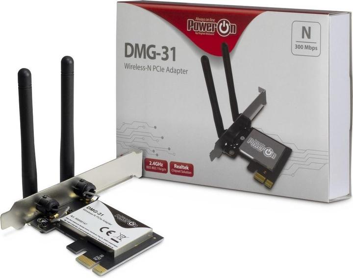 Actual product image Intertech Wireless-N PCle Adapter DMG-31 300Mbps retail (Mini PCI Express)