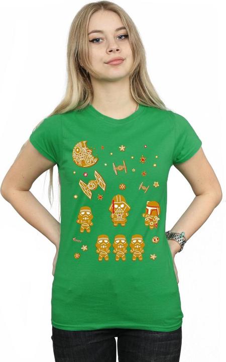 Actual product image Star Wars Womens/Ladies Gingerbread Empire Cotton T-Shirt (XL)