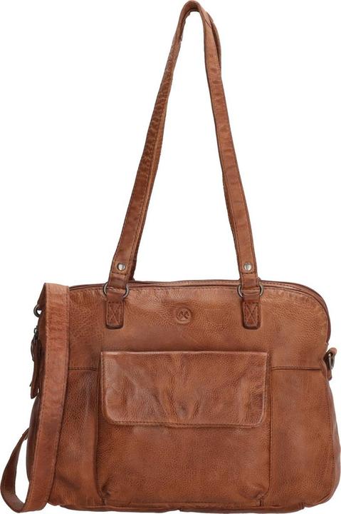 HIDE & Stitches Paint Rock Shopper Front Pocket Cognac
