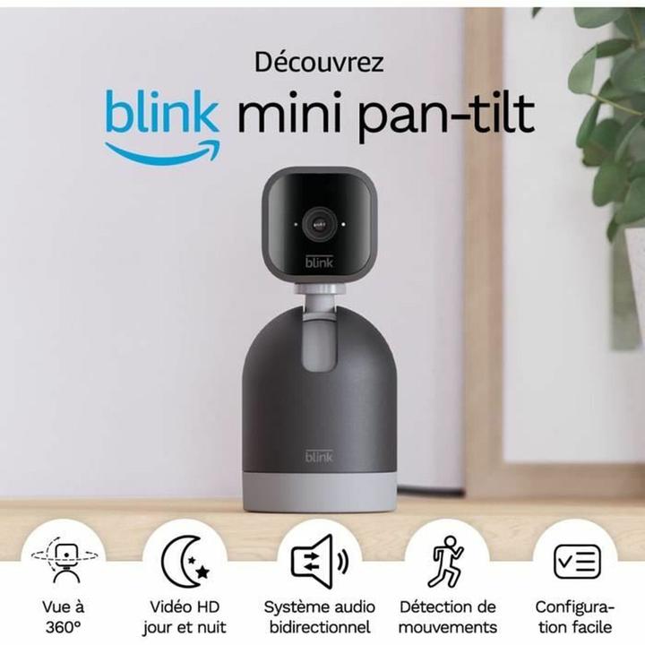 Produktbild Amazon Mini Pan-Tilt Kamera - Bewegliche Plug-in-Sicherheitskamera schwarz (1920 x 1080 Pixels)