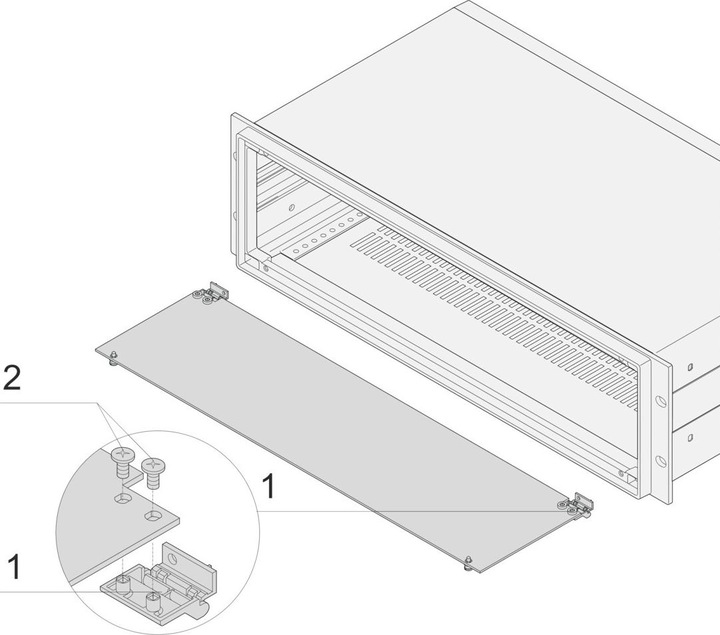 Immagine prodotto Schroff Cerniera per pannello frontale incernierato - SET DI CERNIERE PER PANNELLO FRONTALE INCernierato