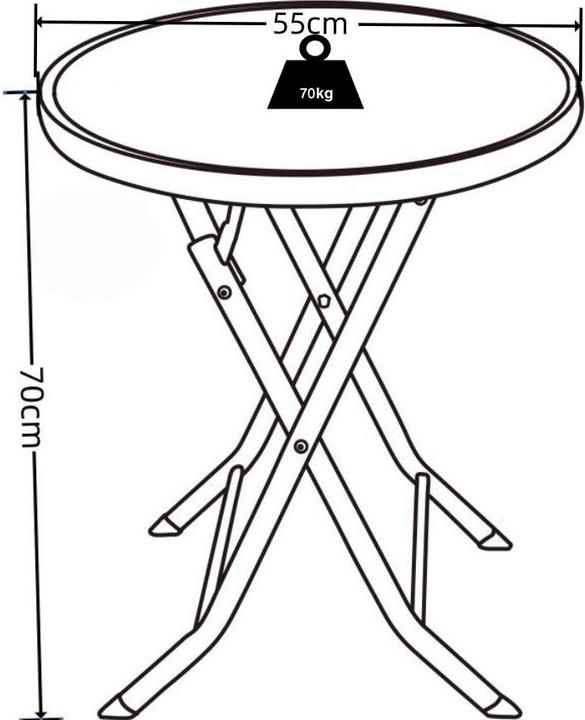 Produktbild VCM Bistrotisch Garten Balkontisch Sonlas (55 cm)