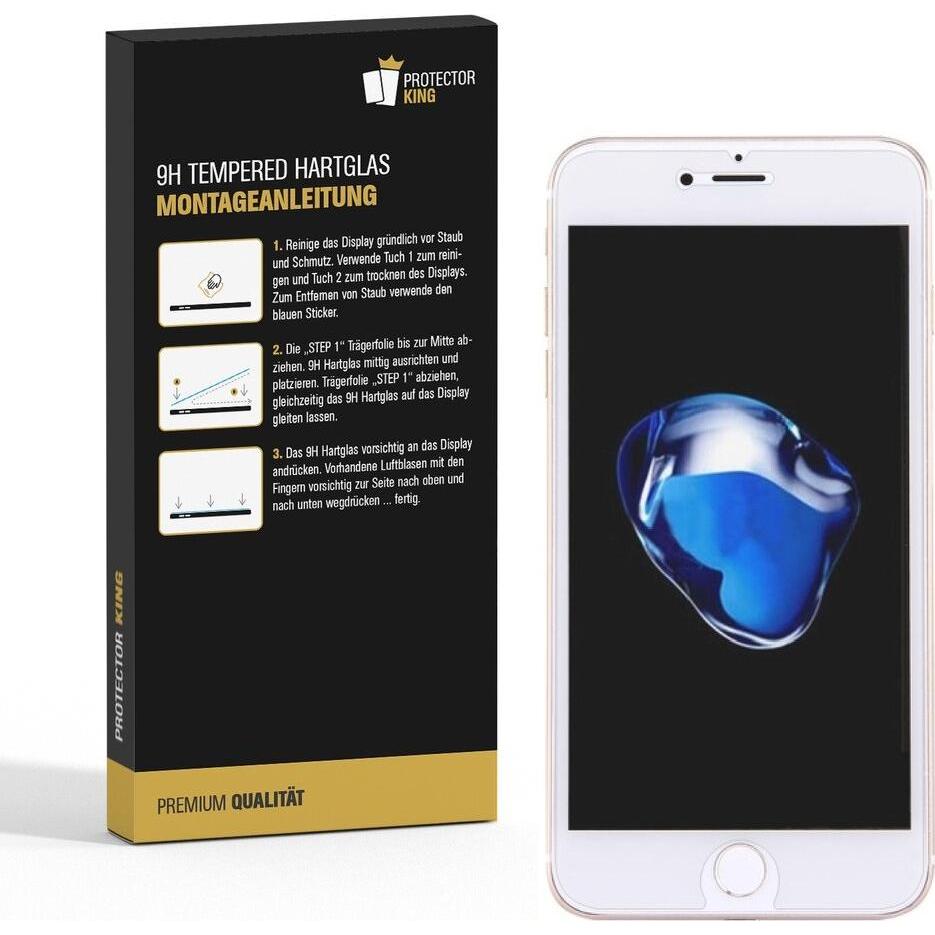 Thumbnail - Protectorking 2x echtes Tempered 9H Panzerhartglas 3D KLAR (2 Stück, Apple iPhone 6), Smartphone Schutzfolie