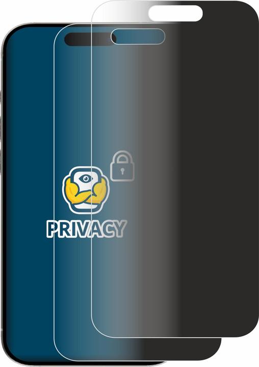 Actual product image BROTECT Anti-spy privacy film Blue light protection film (2 Piece, Apple iPhone 15 Pro)