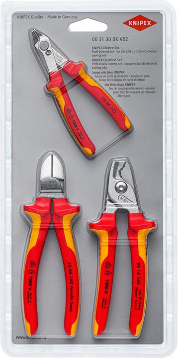Actual product image Knipex VDE Cutting Set 3 Pieces (166 mm)
