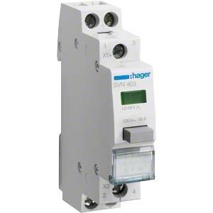 Hager HAG SVN463 Druckschalter 16A 2S 12VAC LM grÃ¼n 1PLE, Elektronikzubehör + Gehäuse, Grün