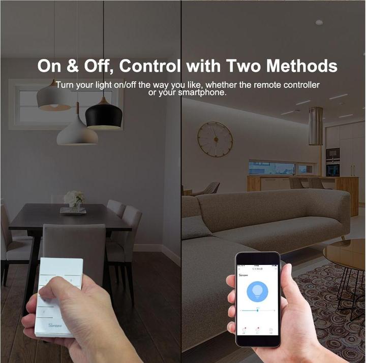 Actual product image Sonoff Smart Dimmer Switch D1 with RM433R2 remote (Dimming actuator)