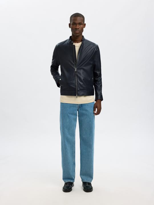 Actual product image Selected Classic leather jacket (L)