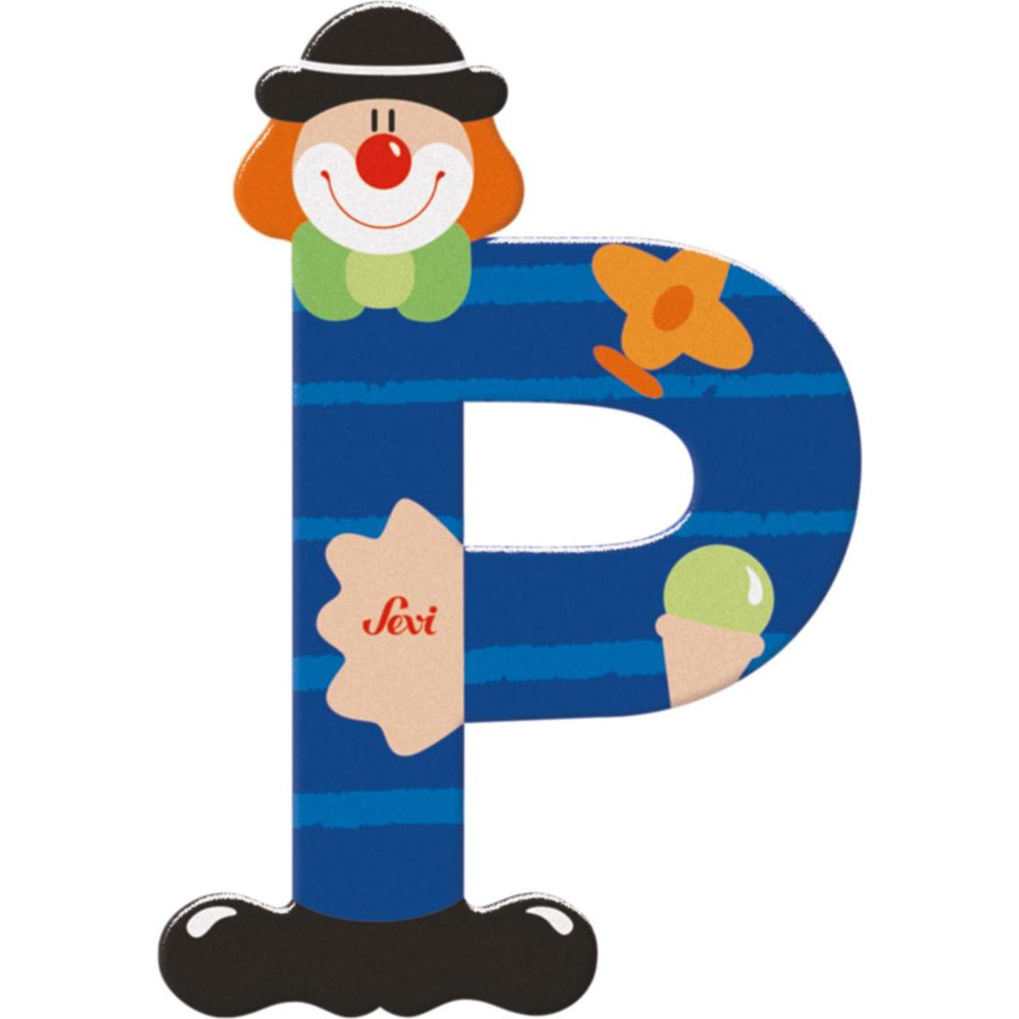 Sevi, Holzbuchstaben + Stoffbuchstaben, Clown P
