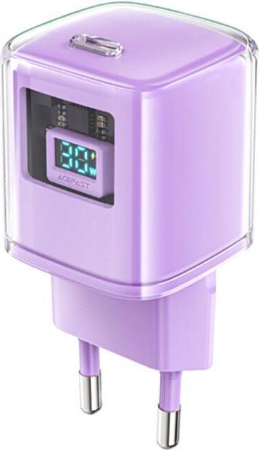 Produktbild Acefast Wall charger A53 Sparkling series PD 30W GaN (purple) (30 W)