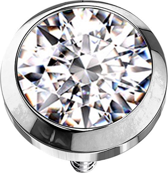 Produktbild Star Piercing Dermal Anchor silber mit Kristall silber (ohne Messing, Titan)