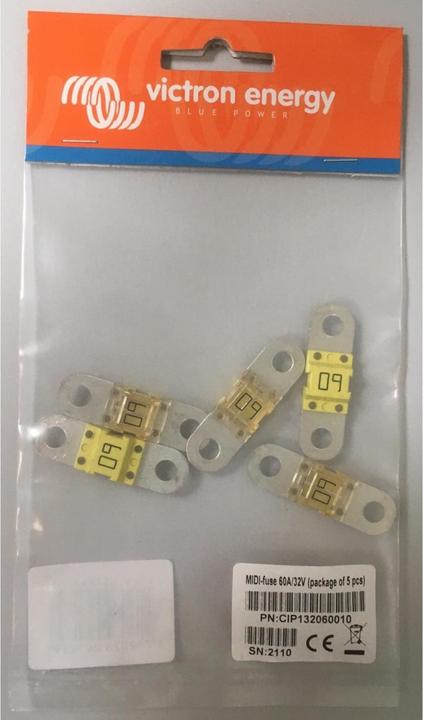 Actual product image Victron Energy 5-pack MIDI fuse 80A 58V