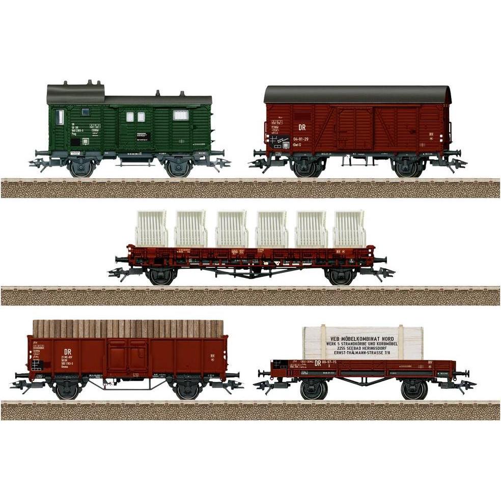 Trix H0 24075 H0 5er-Set Güterwagen der DR (Spur H0)