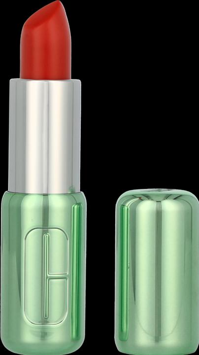Actual product image Clinique Pop Longwear Lipstick Shine Rev it up Coral (Flame Pop)