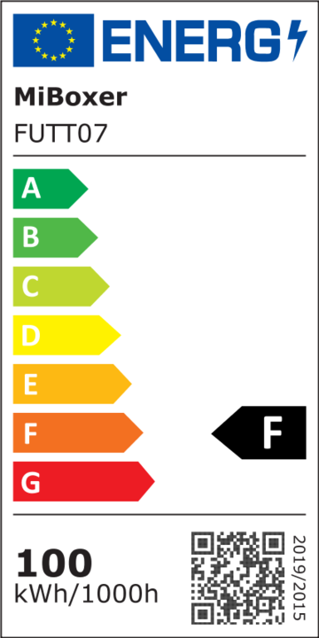 Energie-Label Milight RGBW Funk Profi LED Flutlicht 100W IP65 mit Fernbedienung (9500 lm, IP65)