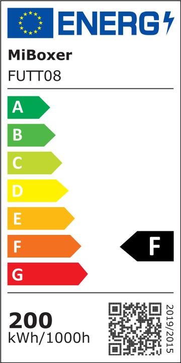 Energie-Label Milight RGBW Funk Profi LED Flutlicht 200W IP65 mit Fernbedienung (17000 lm, IP65)