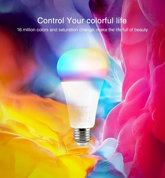 Immagine prodotto Milight Lampadina LED RGB+KW/WW 12W 1100lm (E27, 1300 lm, 1 x)