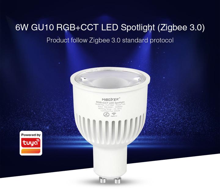 Produktbild Milight Zigbee 3.0 Smart LED Spot GU10 RGB+KW/WW 6W (GU10, 550 lm, 1 x)