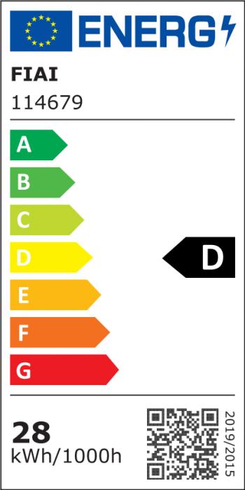 Etichetta energetica Isoled Plafoniera LED PRO bianca 30W angolare 300mm ColorSwitch dimmerabile (3300 lm)