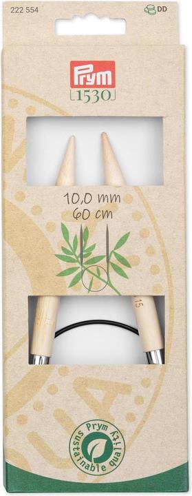 Image du produit Prym Aiguilles circulaires BAMBUS 10.00 mm, 60 cm