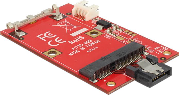 Productafbeelding Delock Converter SATA 7 pin > mSATA full size (SATA)