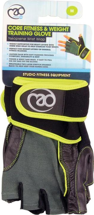 Actual product image Fitness Mad Mens Core Fitness Leather Training Gloves (XL)