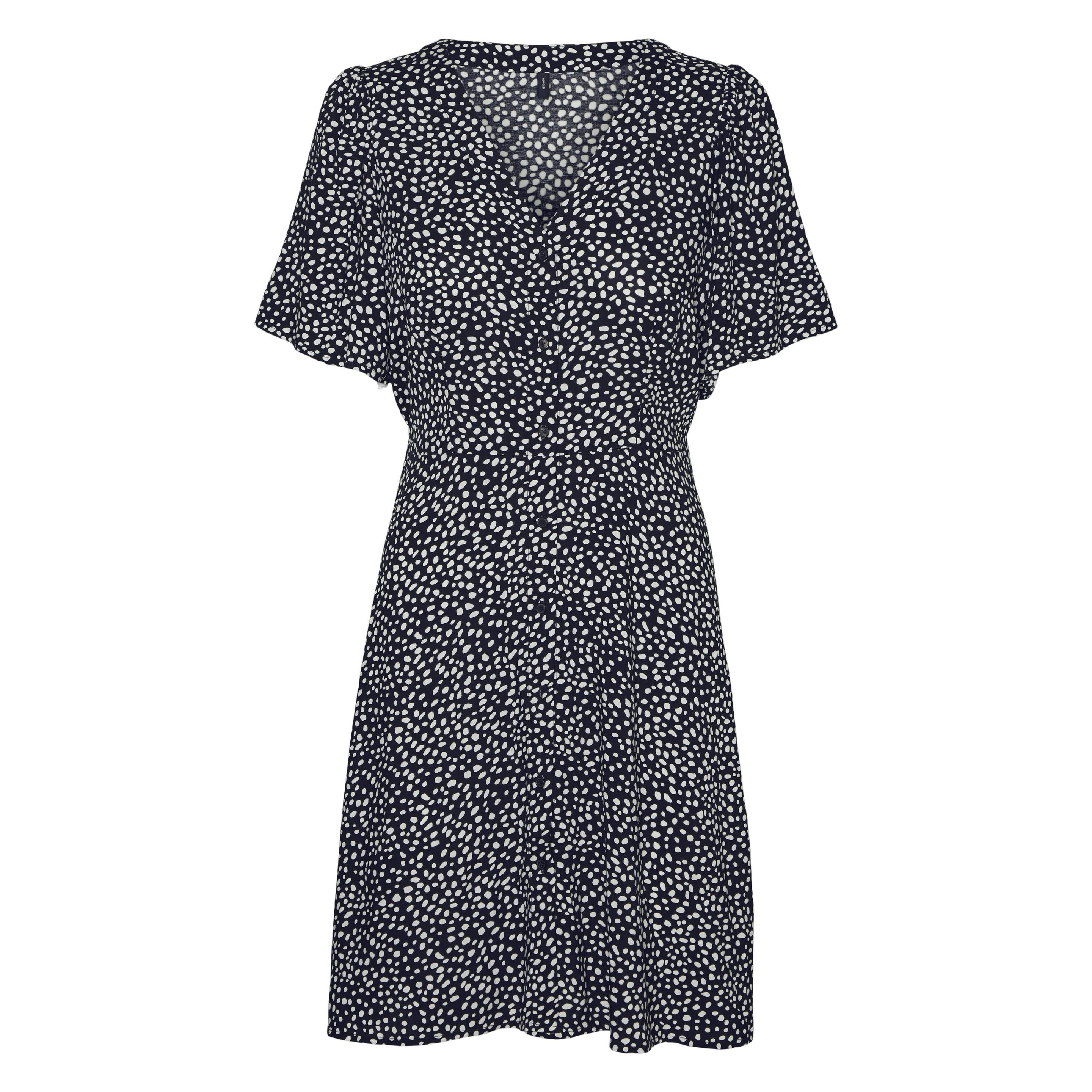 Vero Moda, Damen, Kleider, Vmalba Ss Short Dress Wvn Ga Noos, Blau, (Xs)
