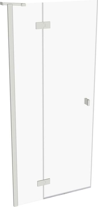 Actual product image Hüppe SolvaPro partially framed swing door, 4-corner, with fixed segment, left attachment, width: 900mm (211 cm, 90 cm)