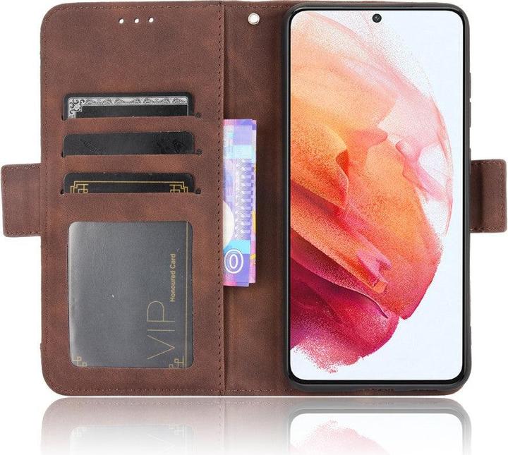 Produktbild Cover-Discount Galaxy S21 FE - Etui mit vielen Kartenfächer braun (Samsung Galaxy S21 FE)