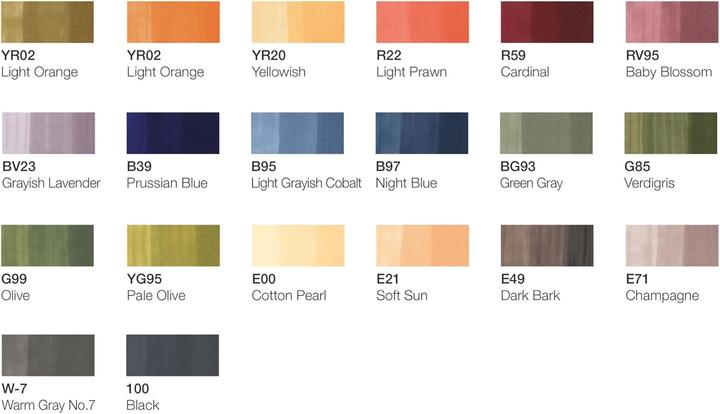 Image du produit Copic Marqueurs graphiques Ciao Set de 20 dans un portefeuille Amour (20x)